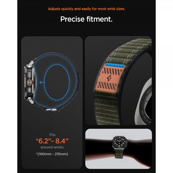 Spigen Samsung Galaxy Watch Ultra 47mm ranneke WBF0 vihreä