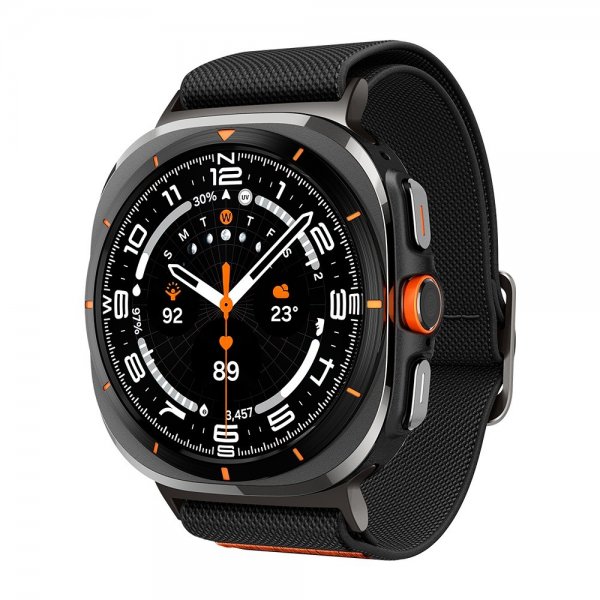Spigen Samsung Galaxy Watch Ultra -ranneke Lite Fit, musta