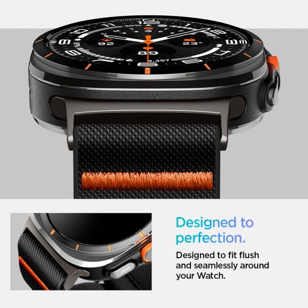 Spigen Samsung Galaxy Watch Ultra -ranneke Lite Fit, musta