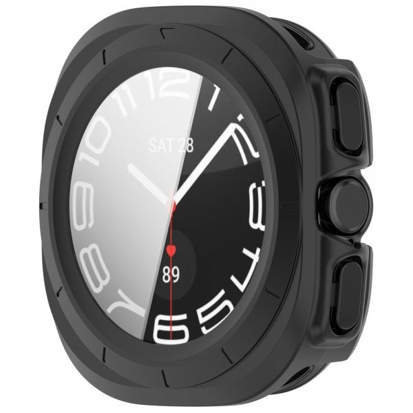 Samsung Galaxy Watch Ultra Kuori sisäänrakennetulla näytönsuojalla, musta
