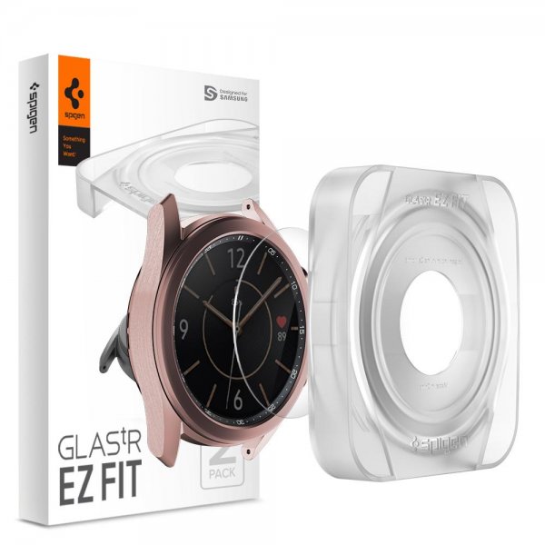 Spigen Samsung Galaxy Watch3 41mm Näytönsuoja GLAS.tR EZ Fit 2-pakkaus