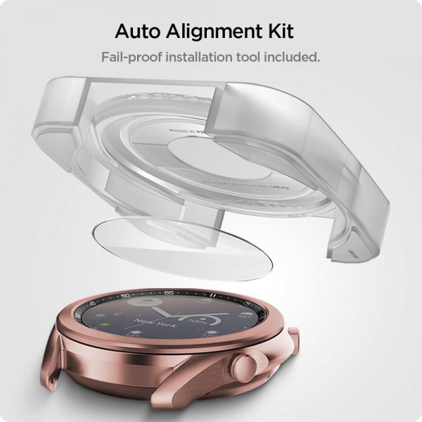 Spigen Samsung Galaxy Watch3 41mm Näytönsuoja GLAS.tR EZ Fit 2-pakkaus