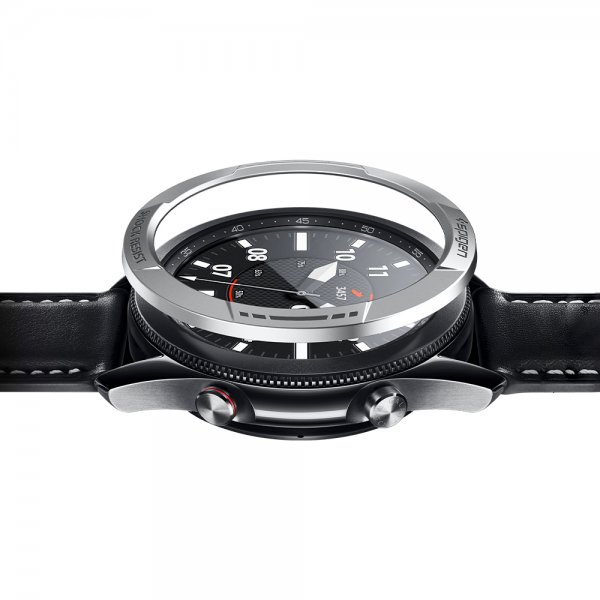 Spigen Samsung Galaxy Watch3 45mm Kuori Chrono Shield Silver