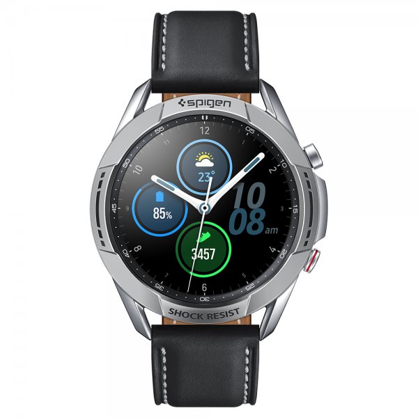 Spigen Samsung Galaxy Watch3 45mm Kuori Chrono Shield Silver
