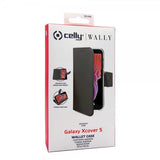 Celly Samsung Galaxy XCover 5 -suojakotelo Wally Wallet Case, musta