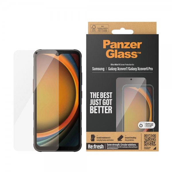 PanzerGlass Samsung Galaxy Xcover 6 Pro/Galaxy XCover 7 -näytönsuoja Ultra-Wide Fit