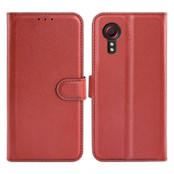 Samsung Galaxy XCover 7 - Kotelo jalustalla, ruskea