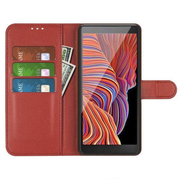 Samsung Galaxy XCover 7 - Kotelo jalustalla, ruskea