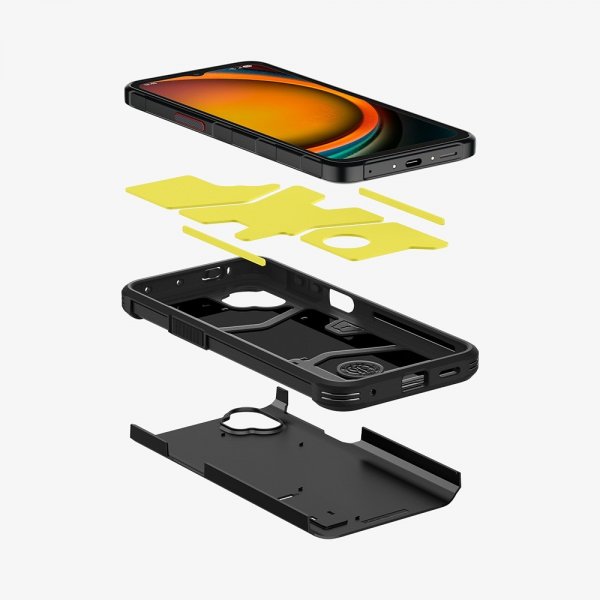 Spigen Samsung Galaxy XCover 7 Pro Kuori Tough Armor Musta