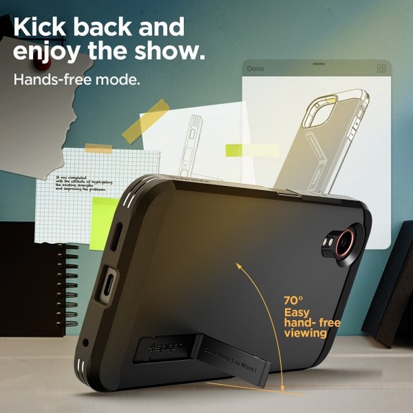 Spigen Samsung Galaxy XCover 7 Suojakuori Tough Armor Musta