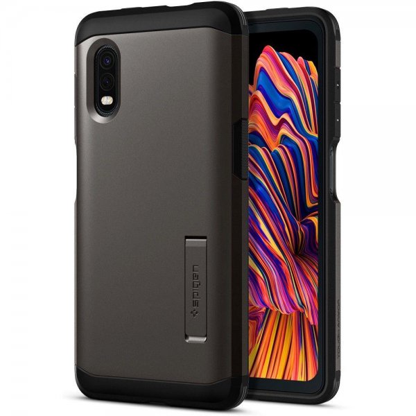 Spigen Samsung Galaxy XCover Pro -suojakuori Tough Armor Gunmetal