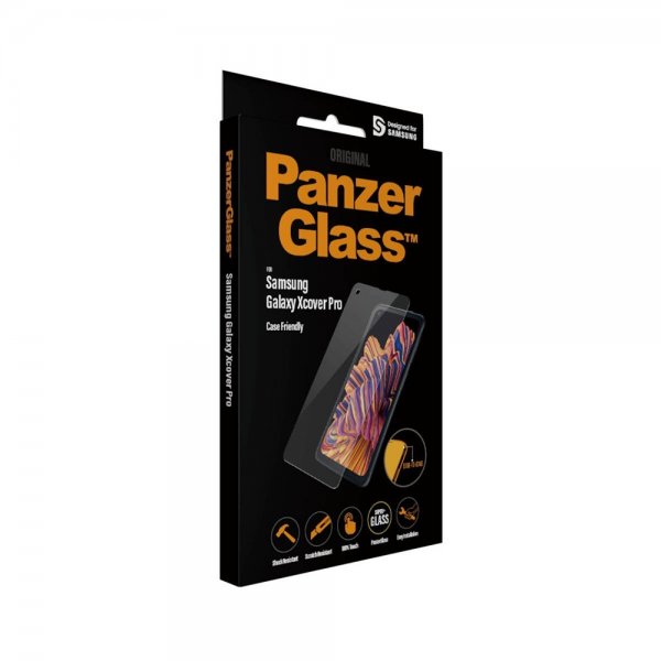 PanzerGlass Samsung Galaxy XCover Pro -näytönsuoja, reunasta reunaan, koteloystävällinen