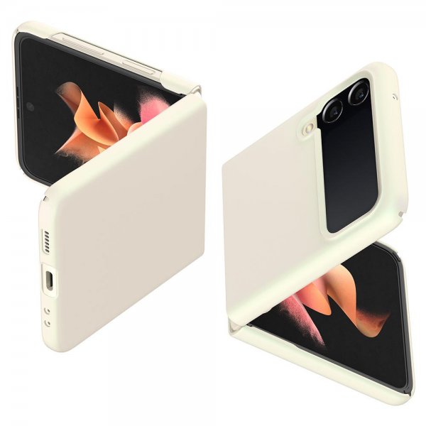 Spigen Samsung Galaxy Z Flip 3 -suojakuori AirSkin Shiny Cream