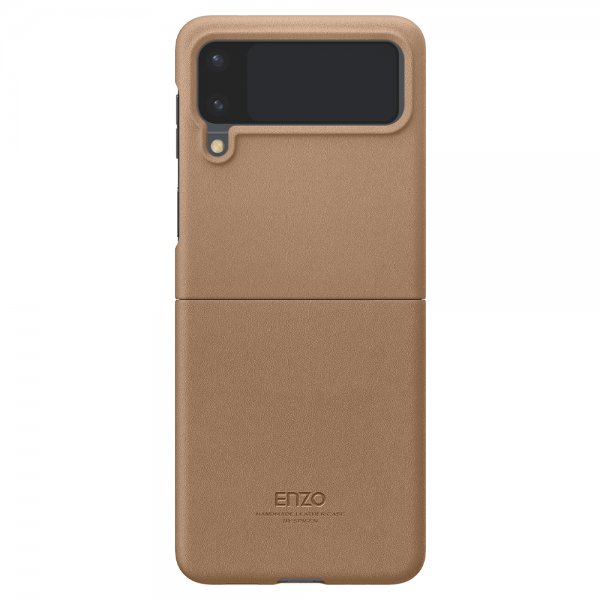 Spigen Samsung Galaxy Z Flip 3 -suojakuori Enzo Classic Brown