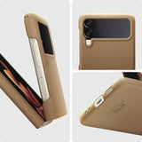 Spigen Samsung Galaxy Z Flip 3 -suojakuori Enzo Classic Brown