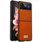 Sulada Samsung Galaxy Z Flip 4 -kuoret, Luxury Series, oranssi