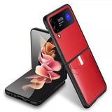 Samsung Galaxy Z Flip 4 -suojakotelo korttipaikalla, punainen