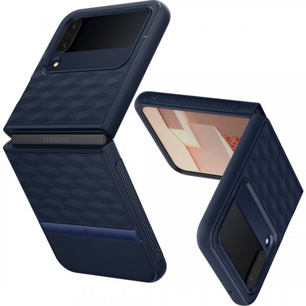 Caseology Samsung Galaxy Z Flip 4 -kuori, Parallax Midnight Blue