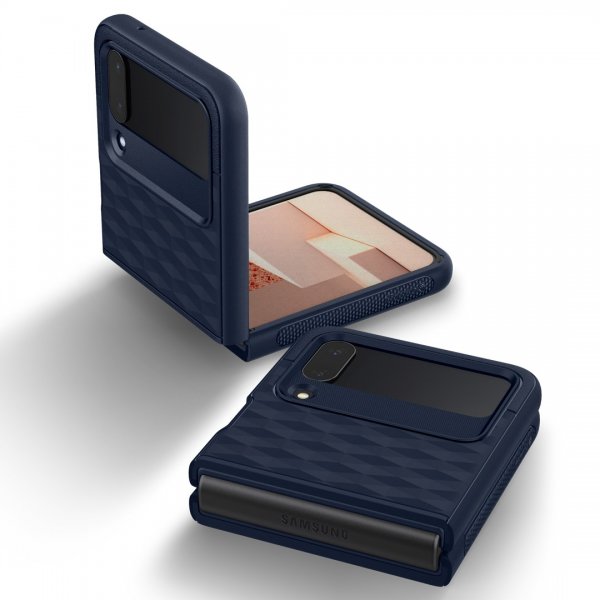 Caseology Samsung Galaxy Z Flip 4 -kuori, Parallax Midnight Blue