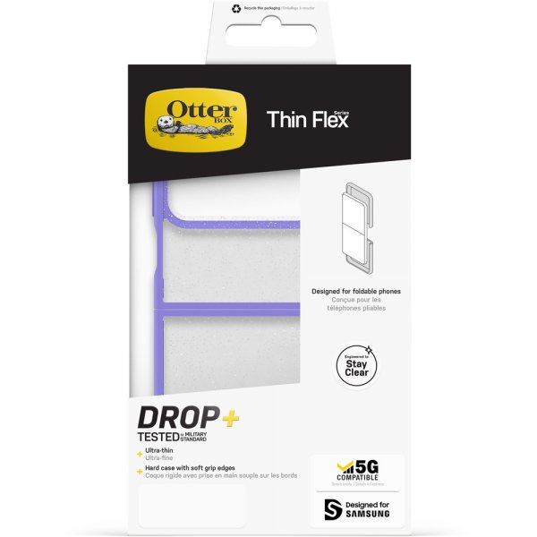 Otterbox Samsung Galaxy Z Flip 4 -kuori Thin Flex Sparkle Purplexing
