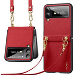 Sulada Samsung Galaxy Z Flip 4 -suojakotelo, Treasure Box Series, punainen