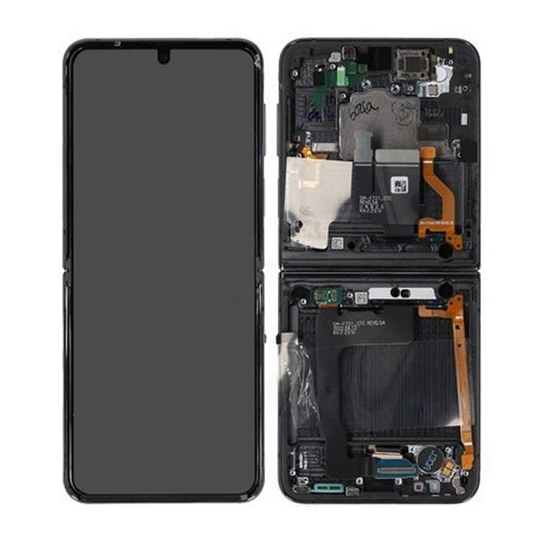 Samsung Galaxy Z Flip 4 näyttö ja LCD-paneeli – Grafiitti