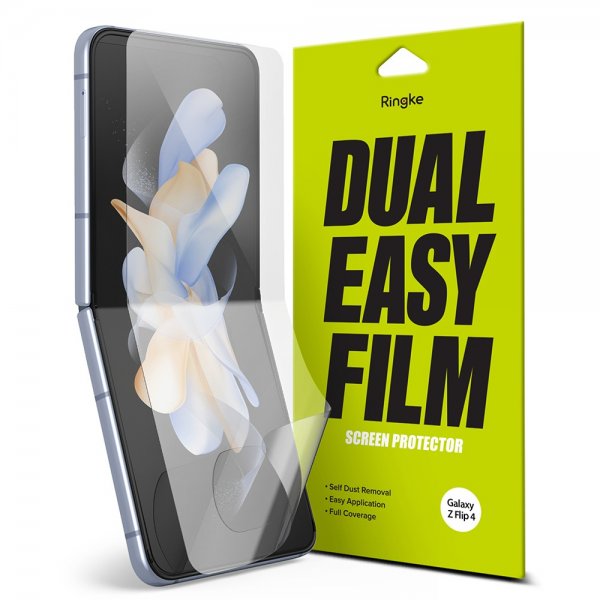Ringke Samsung Galaxy Z Flip 4 -näytönsuoja Dual Easy Film 2-pakkaus