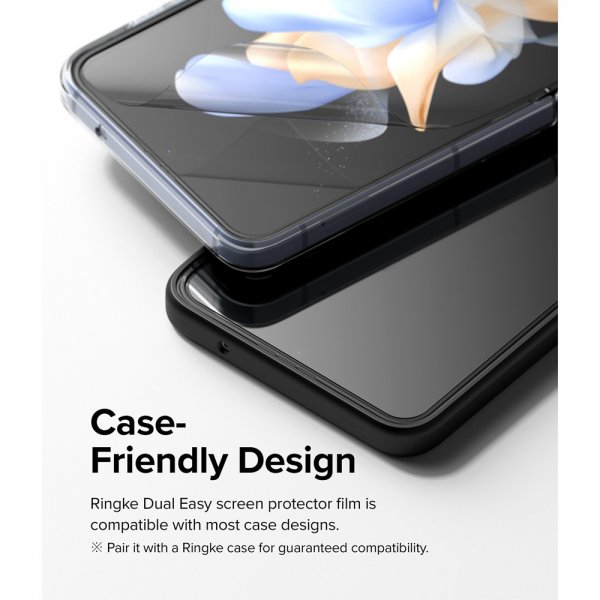 Ringke Samsung Galaxy Z Flip 4 -näytönsuoja Dual Easy Film 2-pakkaus