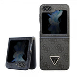 Guess Samsung Galaxy Z Flip 5 Kuori 4G Metal Triangle Strass Musta