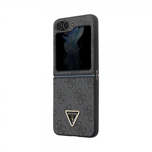 Guess Samsung Galaxy Z Flip 5 Kuori 4G Metal Triangle Strass Musta