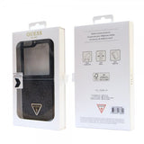 Guess Samsung Galaxy Z Flip 5 Kuori 4G Metal Triangle Strass Musta
