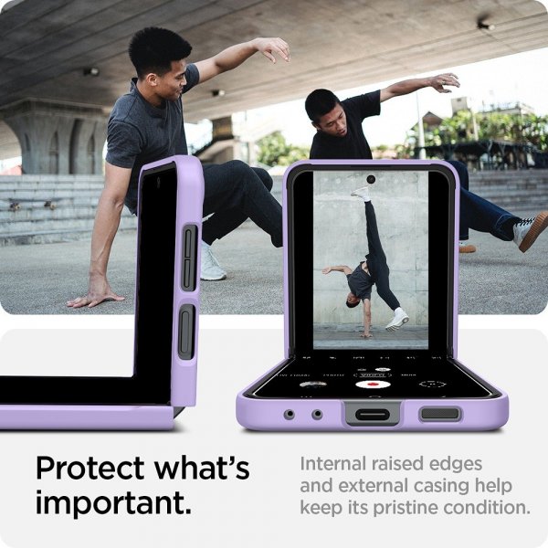 Spigen Samsung Galaxy Z Flip 5 Suojakuori Air Skin Rose Purple