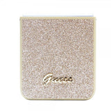 Guess Samsung Galaxy Z Flip 5 Kuori Glitter Flakes Metallilogo Kulta