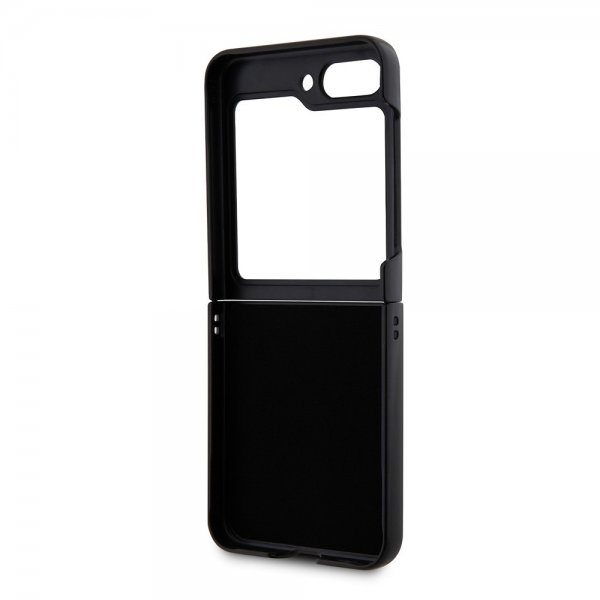 Karl Lagerfeld Samsung Galaxy Z Flip 5 Suojakuori NFT Karl & Choupette Pin Saffiano Musta