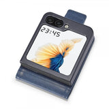 Lc.Imeeke Samsung Galaxy Z Flip 6/Flip 7 FE suojakuori korttipaikalla, sininen