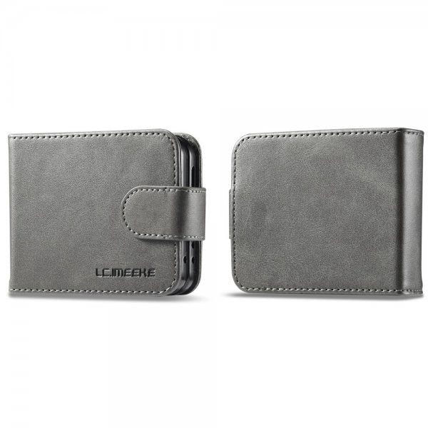 Lc.Imeeke Samsung Galaxy Z Flip 6/Flip 7 FE Suojakuori Korttipaikalla Jalustatoiminto Harmaa