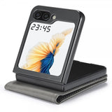 Lc.Imeeke Samsung Galaxy Z Flip 6/Flip 7 FE Suojakuori Korttipaikalla Jalustatoiminto Harmaa