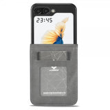 Lc.Imeeke Samsung Galaxy Z Flip 6/Flip 7 FE Suojakuori Korttipaikalla Jalustatoiminto Harmaa