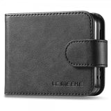 Lc.Imeeke Samsung Galaxy Z Flip 6/Flip 7 FE suojakotelo, jossa korttipaikka ja jalustatoiminto, musta