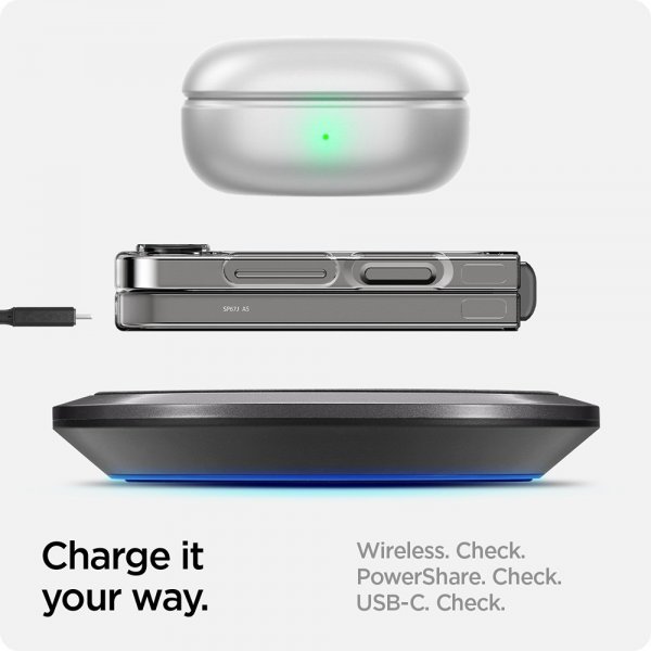 Spigen Samsung Galaxy Z Flip 6/Galaxy Z Flip 7 FE -kuori Air Skin Zero One, musta