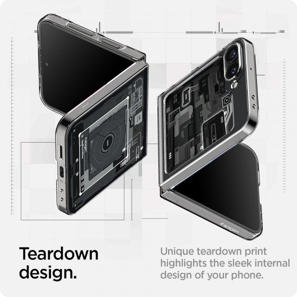 Spigen Samsung Galaxy Z Flip 6/Galaxy Z Flip 7 FE -kuori Air Skin Zero One, musta