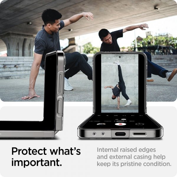 Spigen Samsung Galaxy Z Flip 6/Galaxy Z Flip 7 FE -kuori Air Skin Zero One, musta