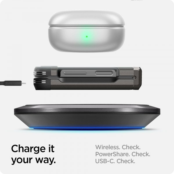 Spigen Samsung Galaxy Z Flip 6/Galaxy Z Flip 7 FE -suojakuori Tough Armor Pro Gunmetal