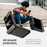 Spigen Samsung Galaxy Z Flip 6/Galaxy Z Flip 7 FE -suojakuori Tough Armor Pro Gunmetal