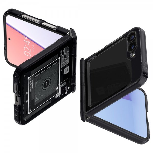 Spigen Samsung Galaxy Z Flip 6/Galaxy Z Flip 7 FE Kuori Ultra Hybrid Pro Zero One Musta
