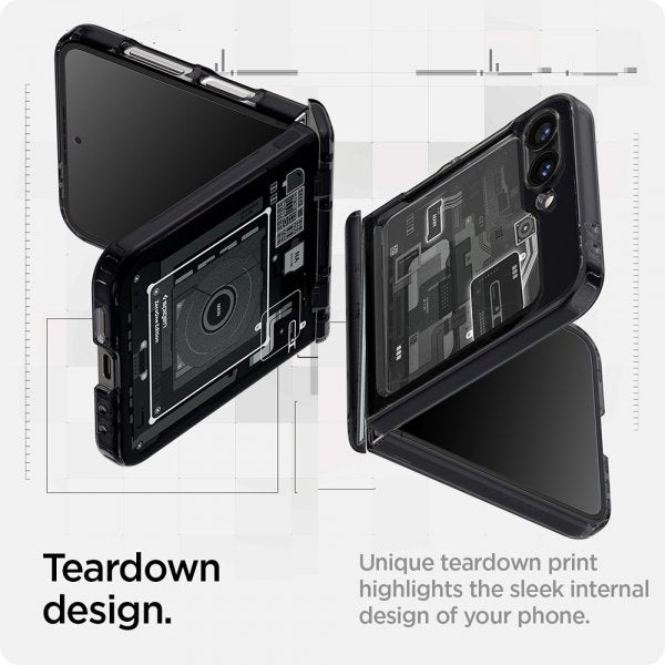 Spigen Samsung Galaxy Z Flip 6/Galaxy Z Flip 7 FE Kuori Ultra Hybrid Pro Zero One Musta