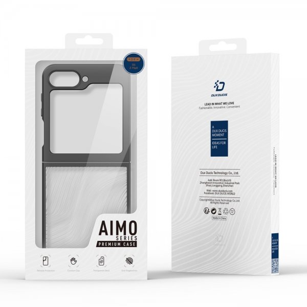 Dux Ducis Samsung Galaxy Z Flip 6/Flip 7 FE Aimo Series -kuori, musta