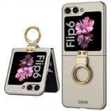 GKK Samsung Galaxy Z Flip 6/Flip 7 FE kuori sormuspidikkeellä, harmaa