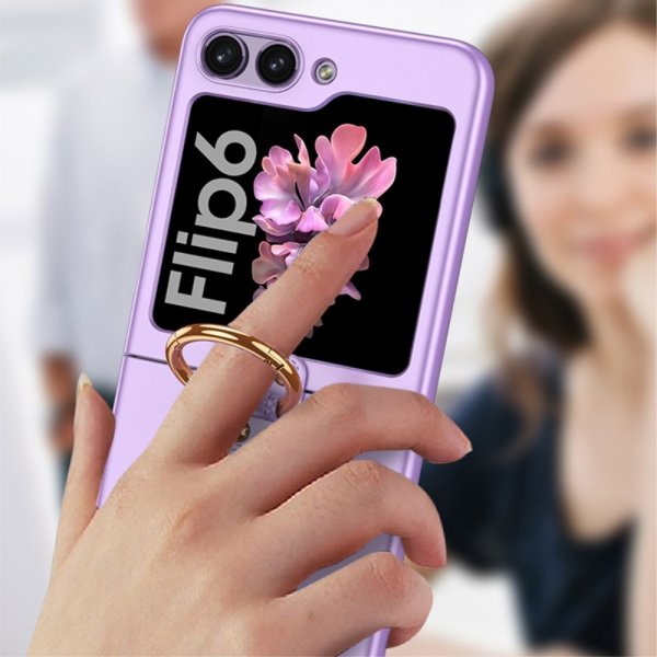 GKK Samsung Galaxy Z Flip 6/Flip 7 FE kuori sormuspidikkeellä, harmaa