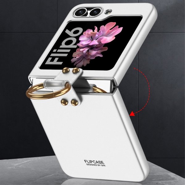 GKK Samsung Galaxy Z Flip 6/Flip 7 FE kuori sormuspidikkeellä, harmaa